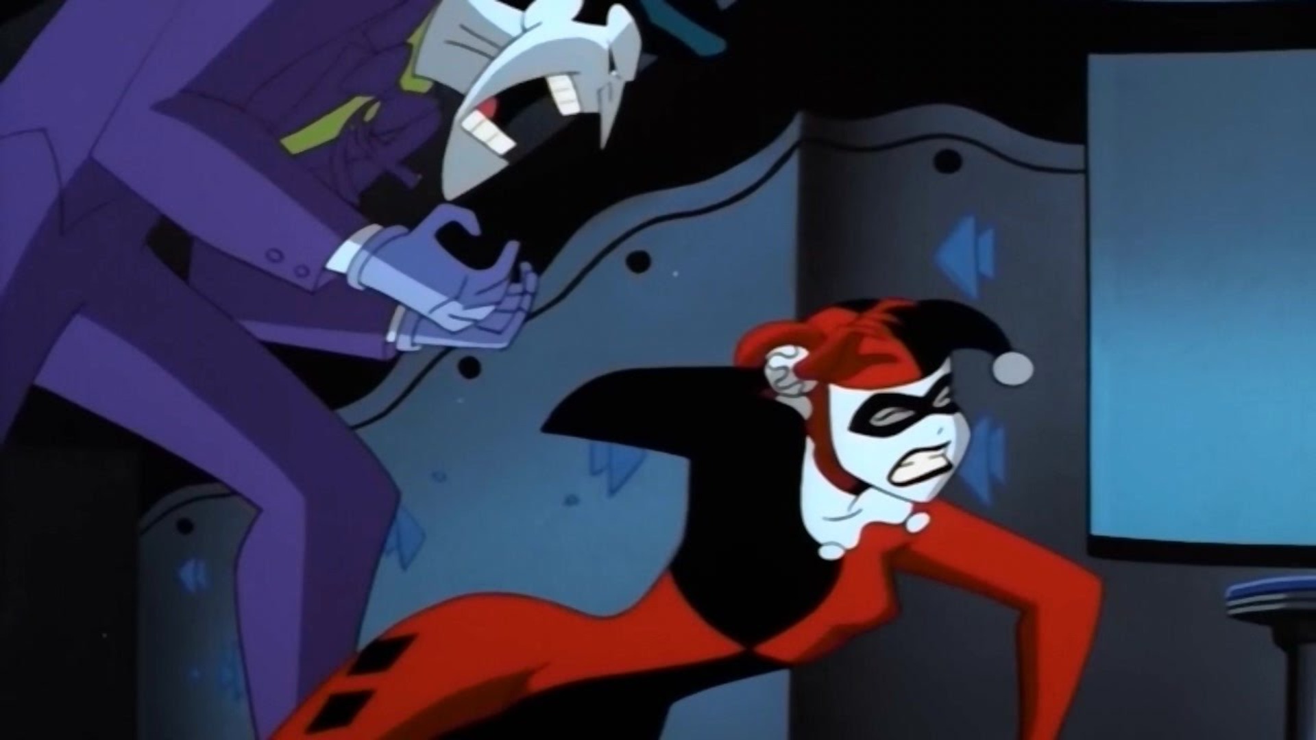 Joker scolding Harley in Mad Love.