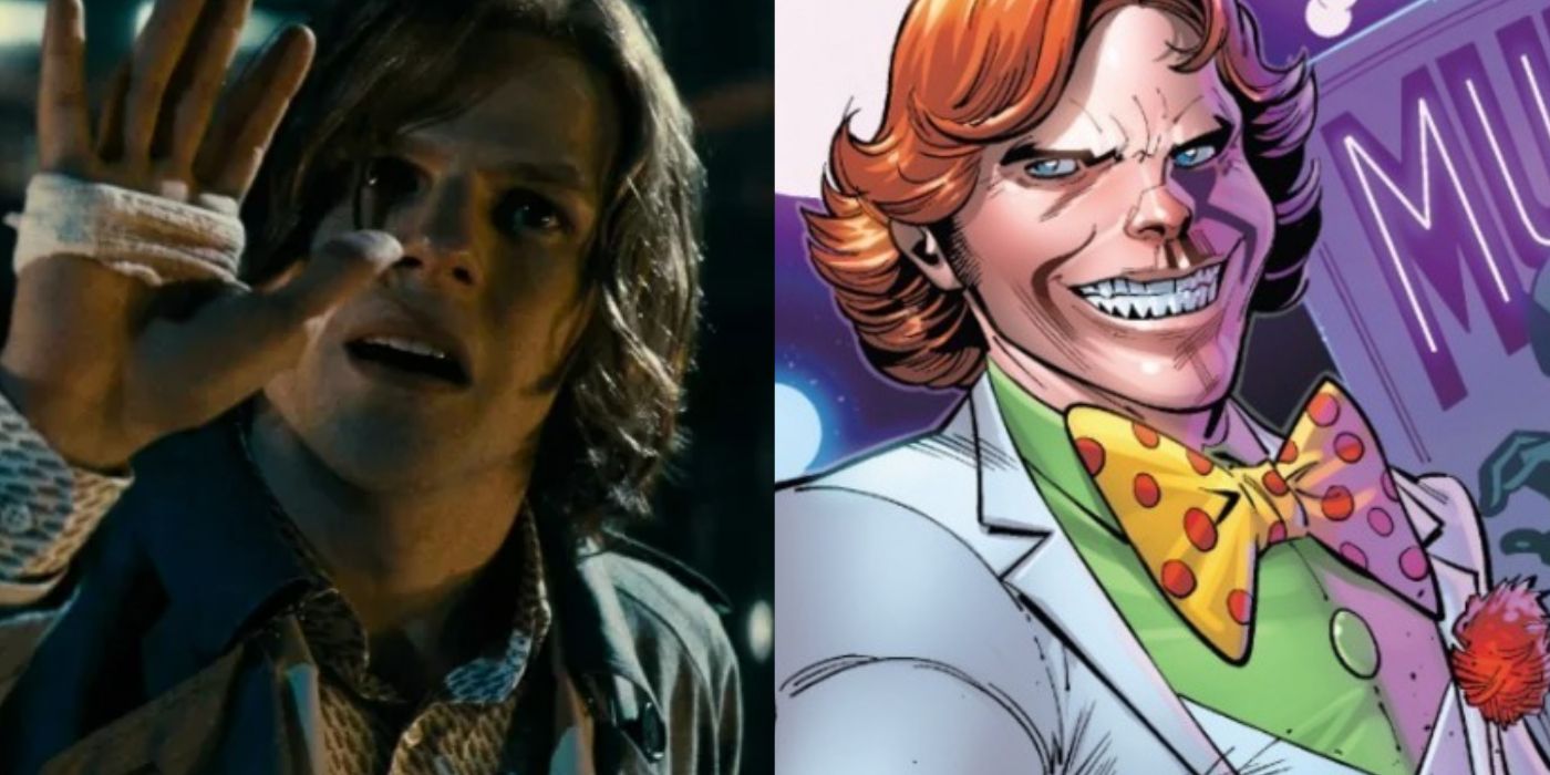 An image of Jesse Eisenberg as Lex Luthor next to an image of the Marvel villain Arcade.