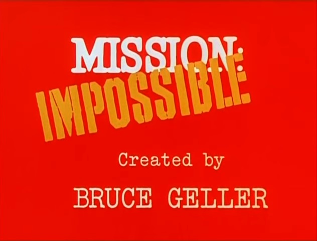 The opening title card for "Mission: Impossible" (1969).