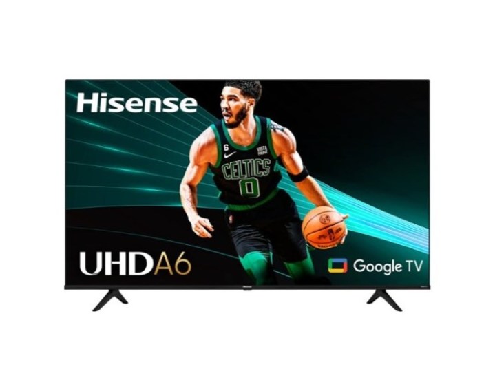 Hisense Class A6 Series LED 4K UHD Google TV product image with bball.