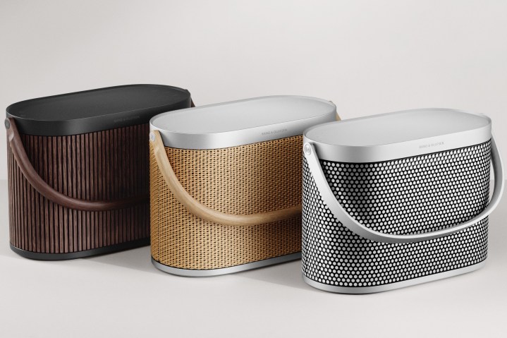 Bang & Olufsen Beosound A5 in three finishes.