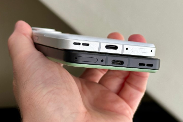 The Asus Zenfone 10's charging port.