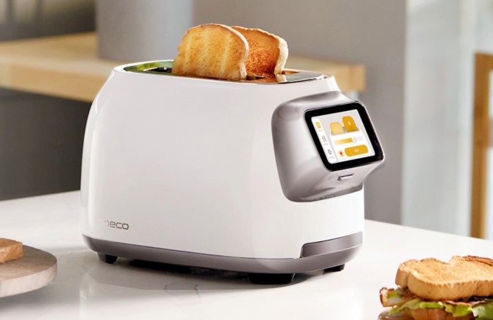 Tineco Toasty One on counter with fresh toast.