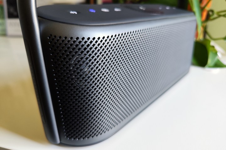 Anker Soundcore Motion X600 main grille seen from an angle.