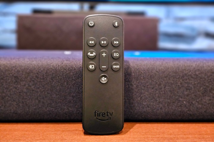 Amazon Fire TV Soundbar with remote.
