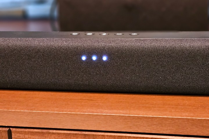 Amazon Fire TV Soundbar LED indicators.