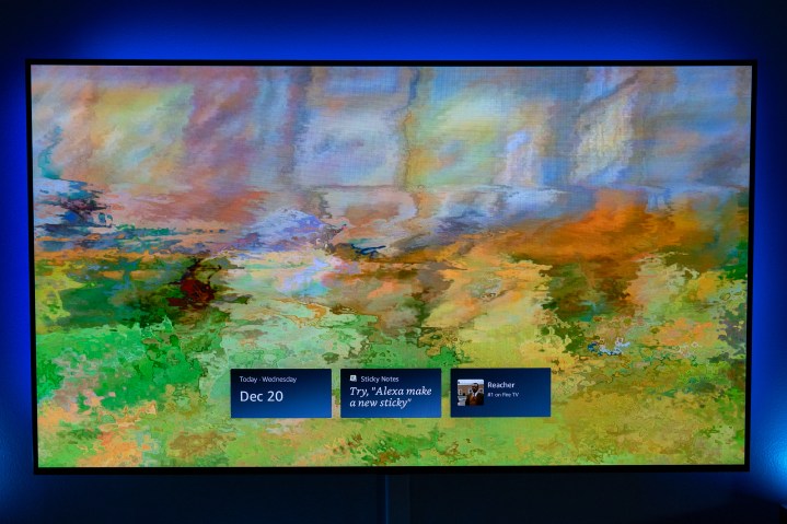 A dynamic background on the Amazon Fire TV Ambient Experience.
