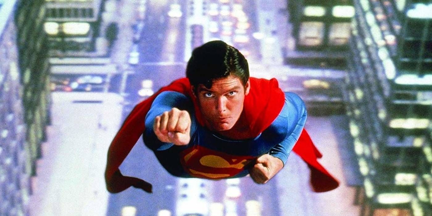 Christopher Reeve as Superman in Superman the movie
