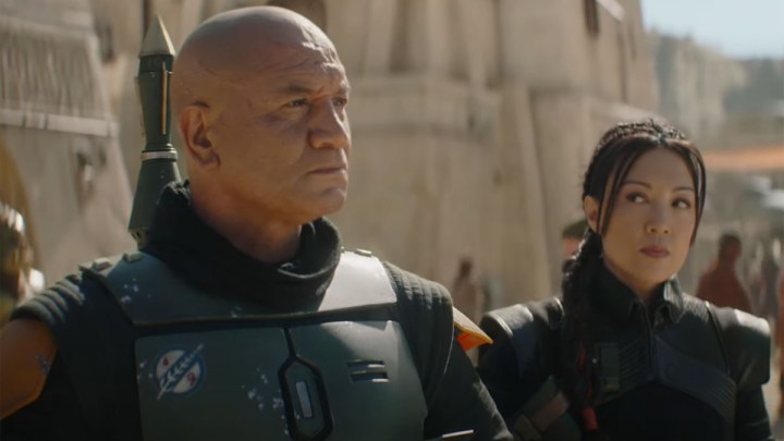 Temuera Morrison and Ming-Na Wen in The Book of Boba Fett.