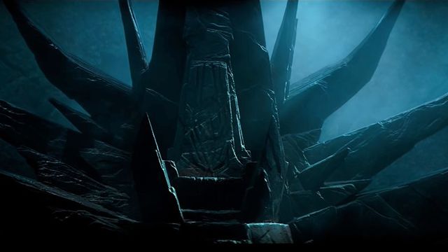 The Throne of the Sith on Exegol in "Star Wars: The Rise of Skywalker."