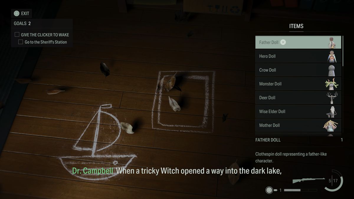 Saga attempts to solve the final Nursery Rhyme in Alan Wake 2