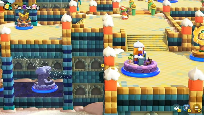 A hidden pipe in a desert in Super Mario Wonder.