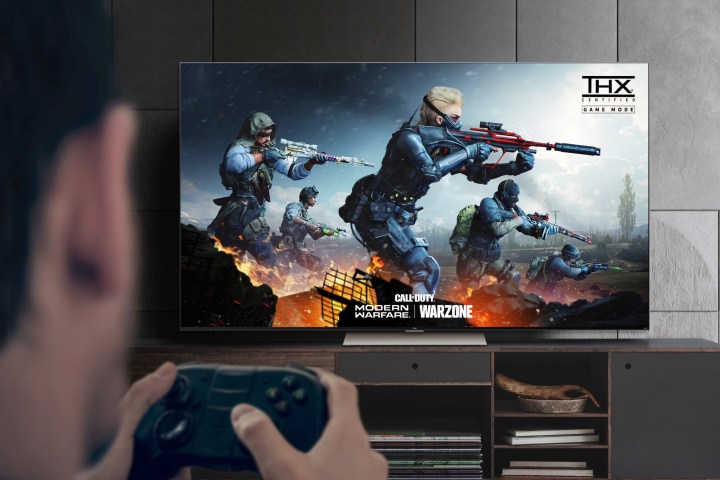 A TCL 8K 6-Series TV showing THX's Certified Game Mode.