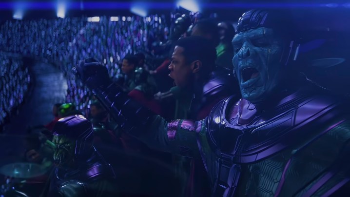 The Council of Kangs in "Ant-Man and the Wasp: Quantumania."