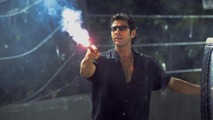 Jeff Goldblum in Jurassic Park. 