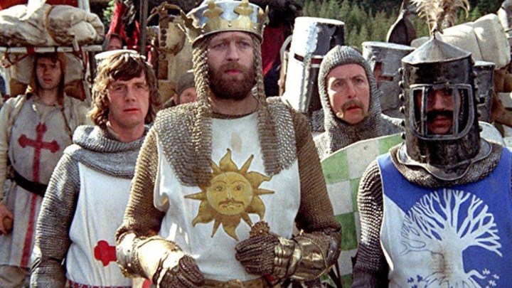 King Arthur and his knights in "Monty Python and the Holy Grail."