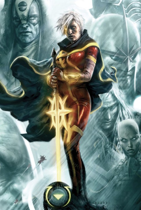 Captain Marvel's daughter, Phyla-Vell, as Quasar.