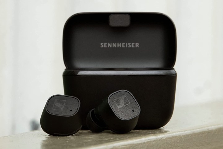 Sennheiser CX Plus True Wireless earbuds in matte black.