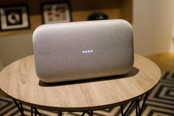The Google Home Max on a table.