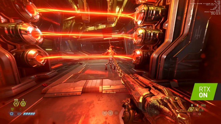 Ray tracing demonstration in Doom Eternal.