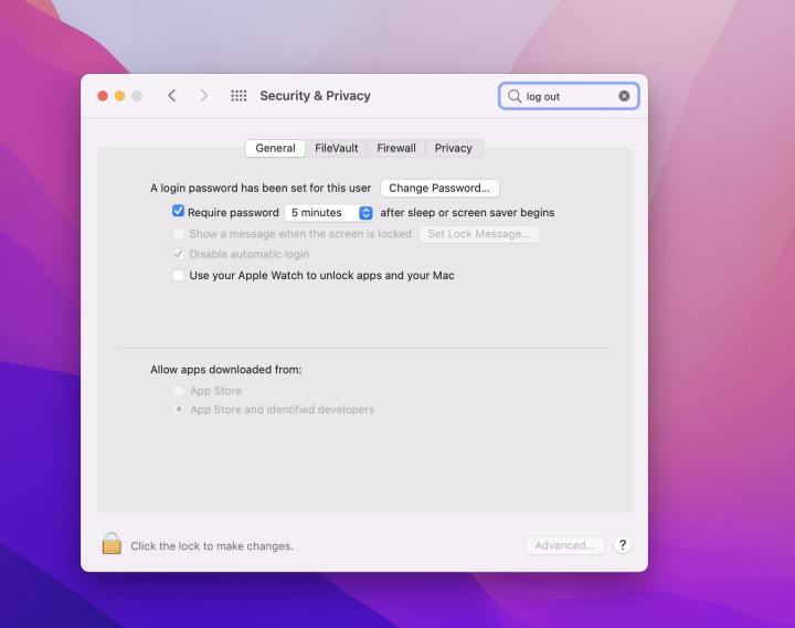 Security & Privacy in MacOS Settings