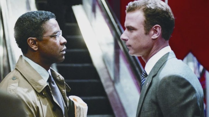 Denzel Washington and Liev Schreiber in The Manchurian Candidate.