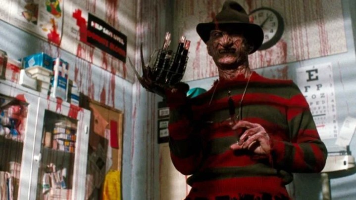 Freddy holds vials of blood in A Nightmare on Elm Street Part 4: The Dream Master.