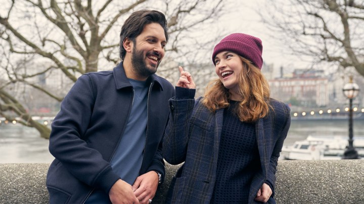 Lily James and Shazad Latif in What's Love Got To Do With It?