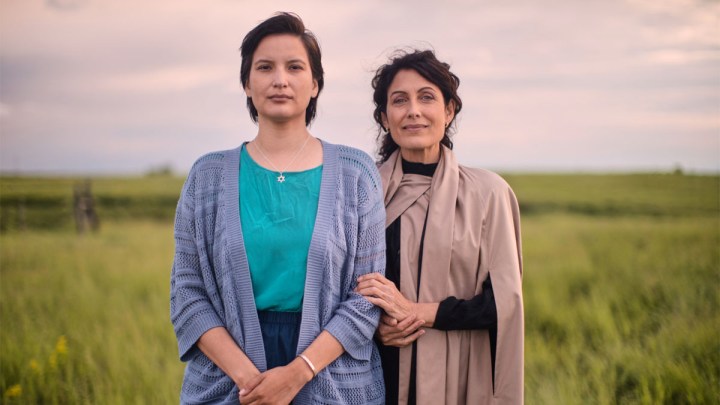 Darla Contois and Lisa Edelstein in Little Bird.