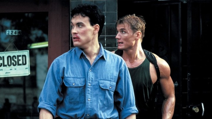 Brandon Lee and Dolph Lundgren in Showdown in Little Tokyo.