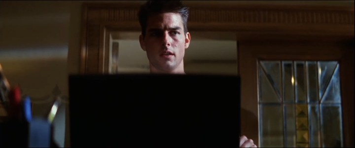 Ethan using a computer in "Mission: Impossible."