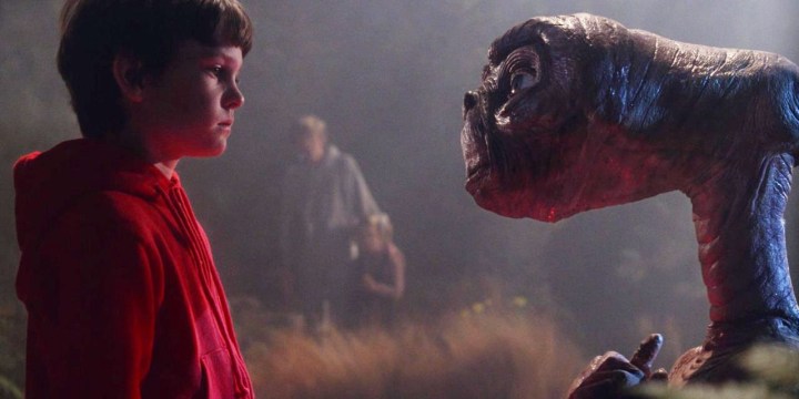 Elliot stares at E.T. in E.T.