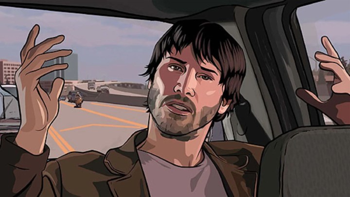 Keanu Reeves in A Scanner Darkly.