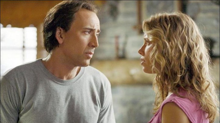 Nicolas Cage and Jessica Biel in Next.