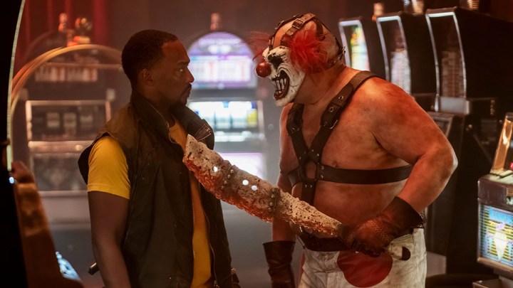 Anthony Mackie and Samoa Joe in Twisted Metal.