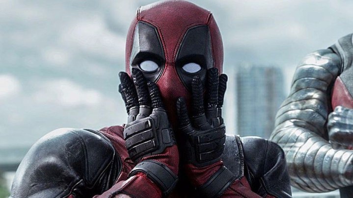 Deadpool gasping in "Deadpool."