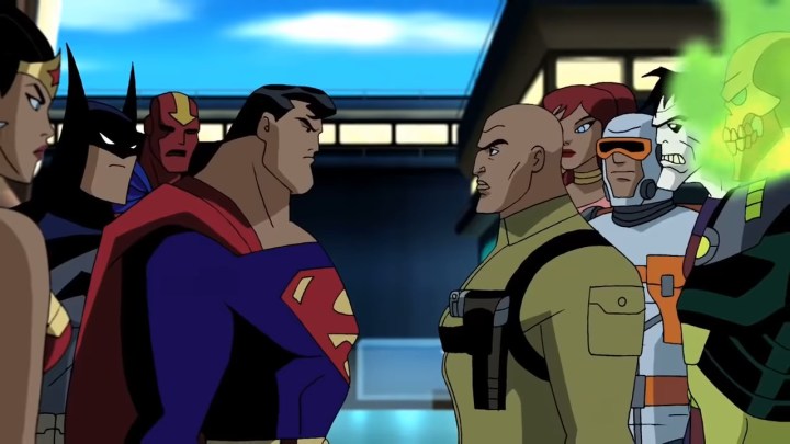 The Justice League and the Secret Society in "Justice League Unlimited."