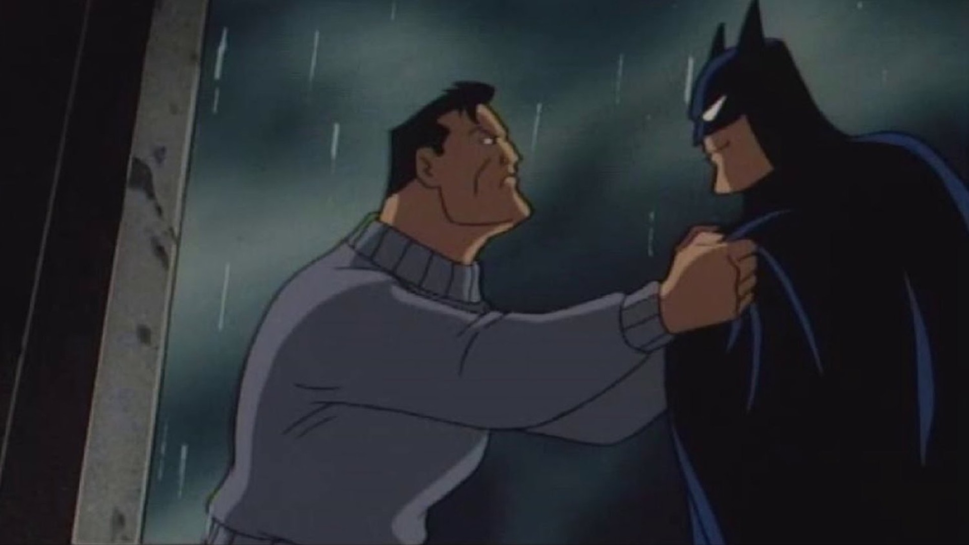 Bruce Wayne confronting Batman in Perchance to Dream.