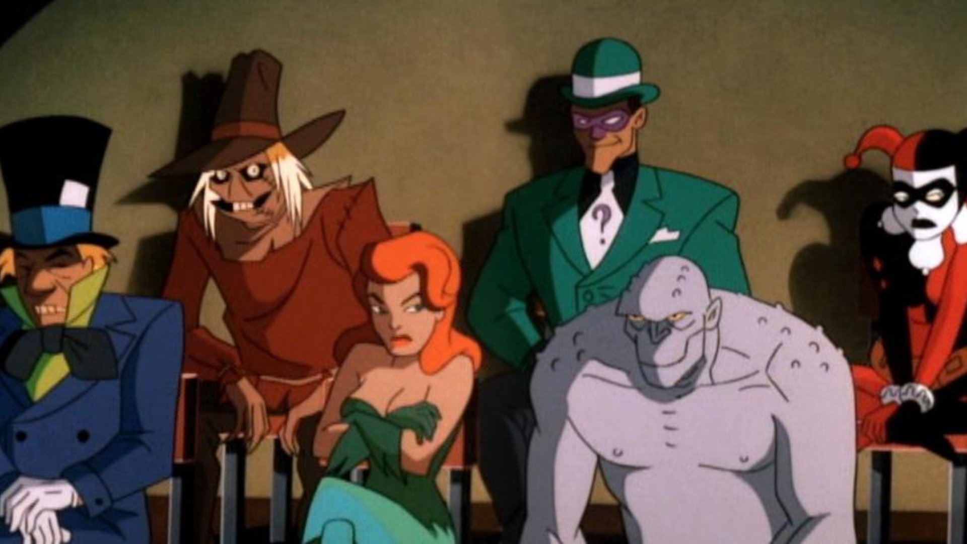 The jury in the trial organized by the Joker and Two-Face in BTAS.