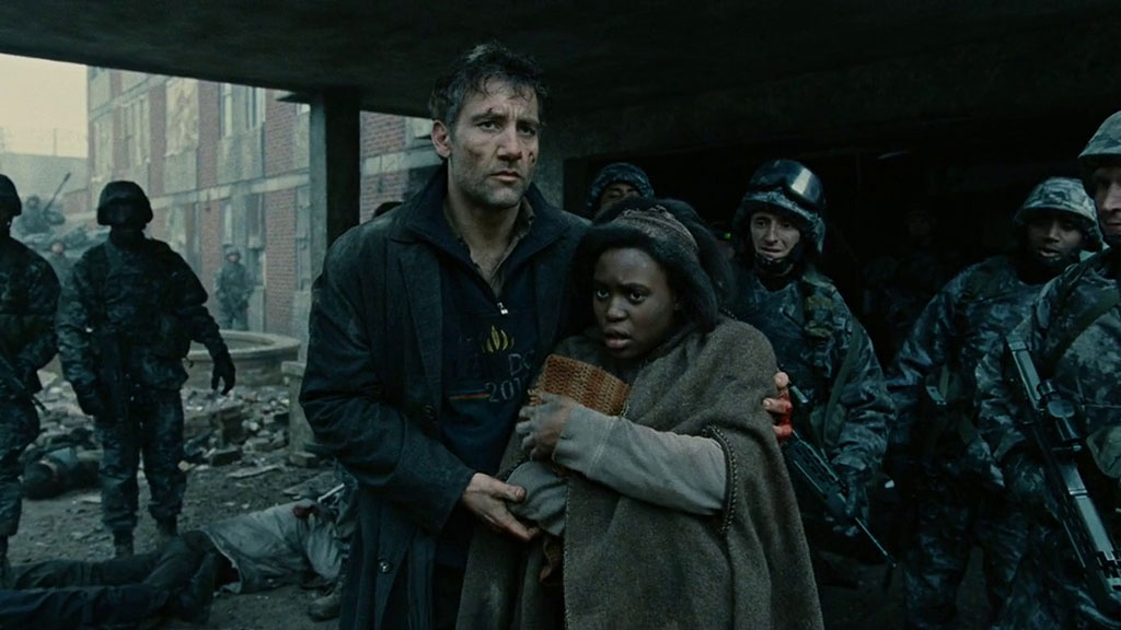 Clive Owen and Clare-Hope Ashitey in Children of Men