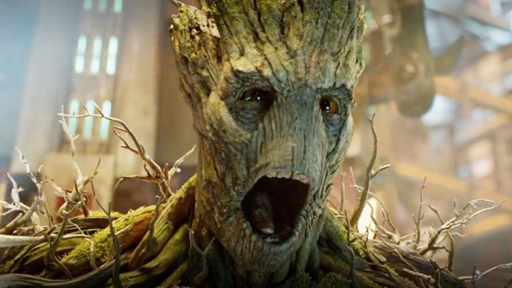 Groot screaming in anger in "Guardians of the Galaxy."