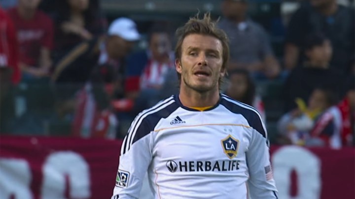 David Beckham as a member of the L.A. Galaxy in Beckham.