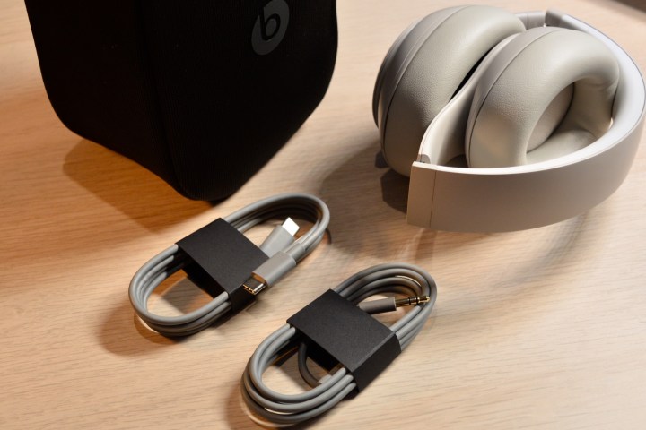 Beats Studio Pro with case and accessories.