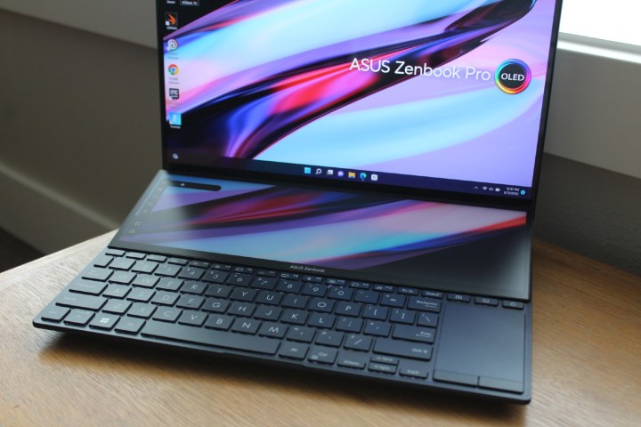 The front of the Zenbook Pro 14 Pro Duo.