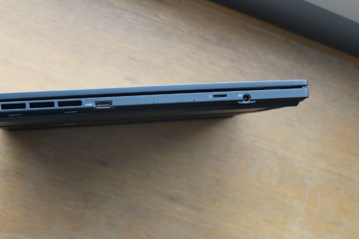 The back ports of the Zenbook Pro 14 Duo.