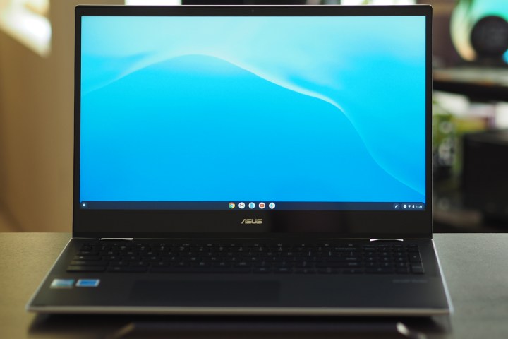 sus Chromebook Flip C536 screen, straight on view.