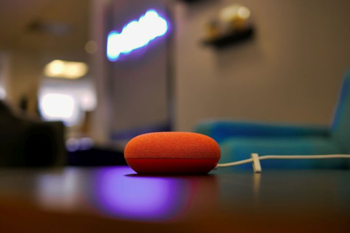 Google Nest Mini on table