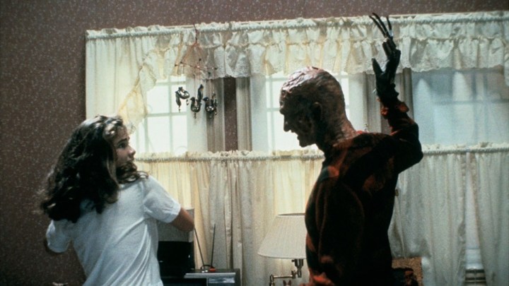 Heather Langenkamp and Robert Englund in A Nightmare on Elm Street.