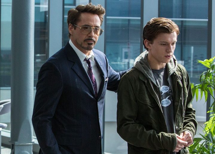 Tony and Peter in "Spider-Man: Homecoming."
