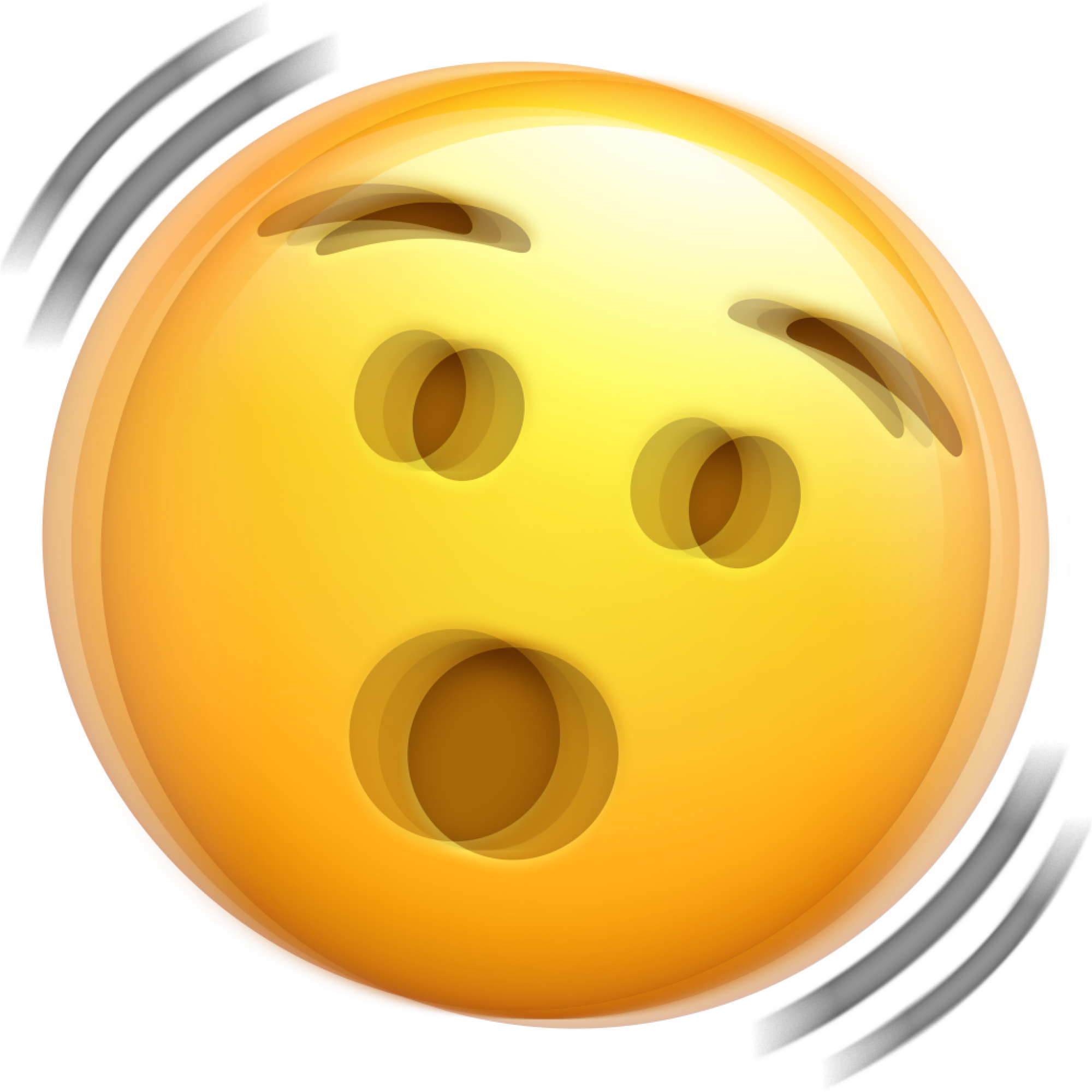 Apple emoji of a shaking face